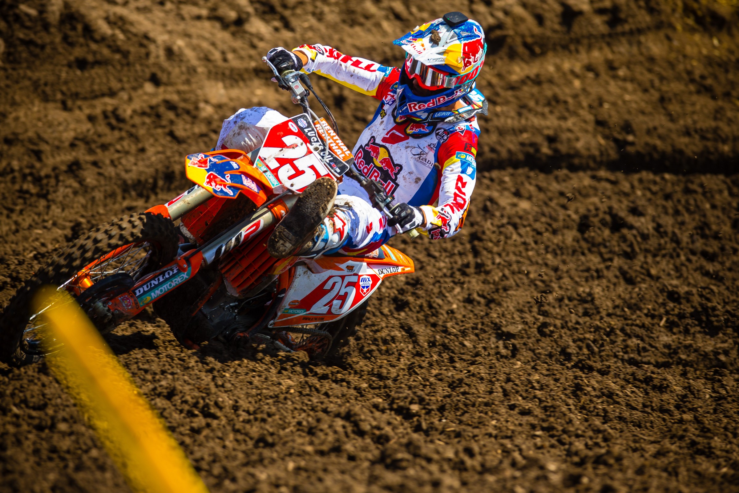 Musquin looked good in the long ruts of Thunder Valley, rarely dabbing a foot.