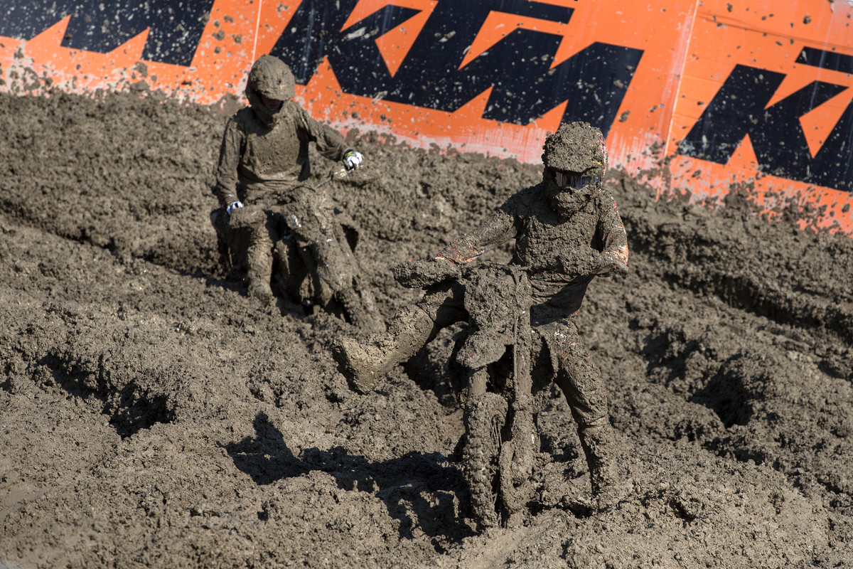 Jonass (front) was consistent in the mud to take the overall.