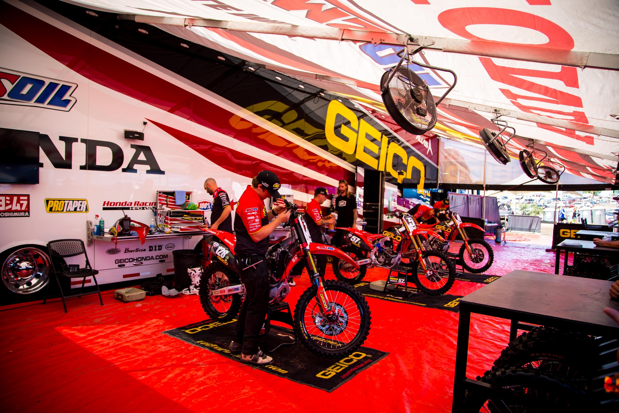 Things are about to get a little more cramped underneath the GEICO Honda tent.
