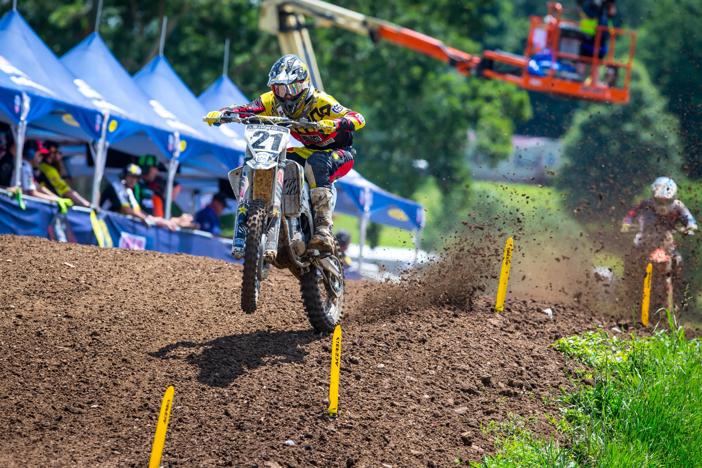 Jason Anderson won the first moto and claimed second overall on the day.