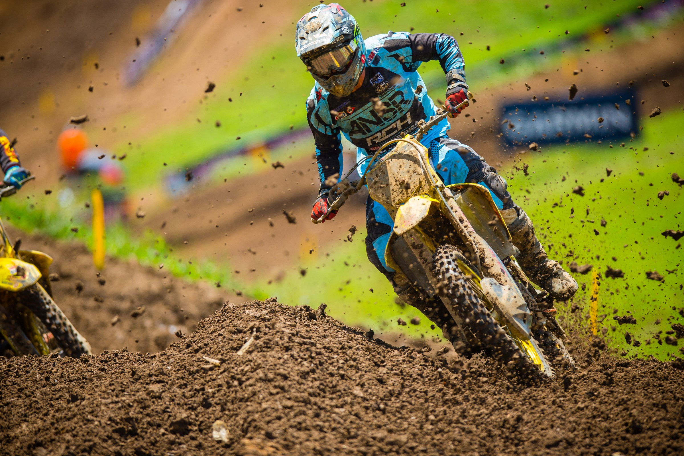 Justin Bogle bounced back in the second moto to finish seventh overall.
