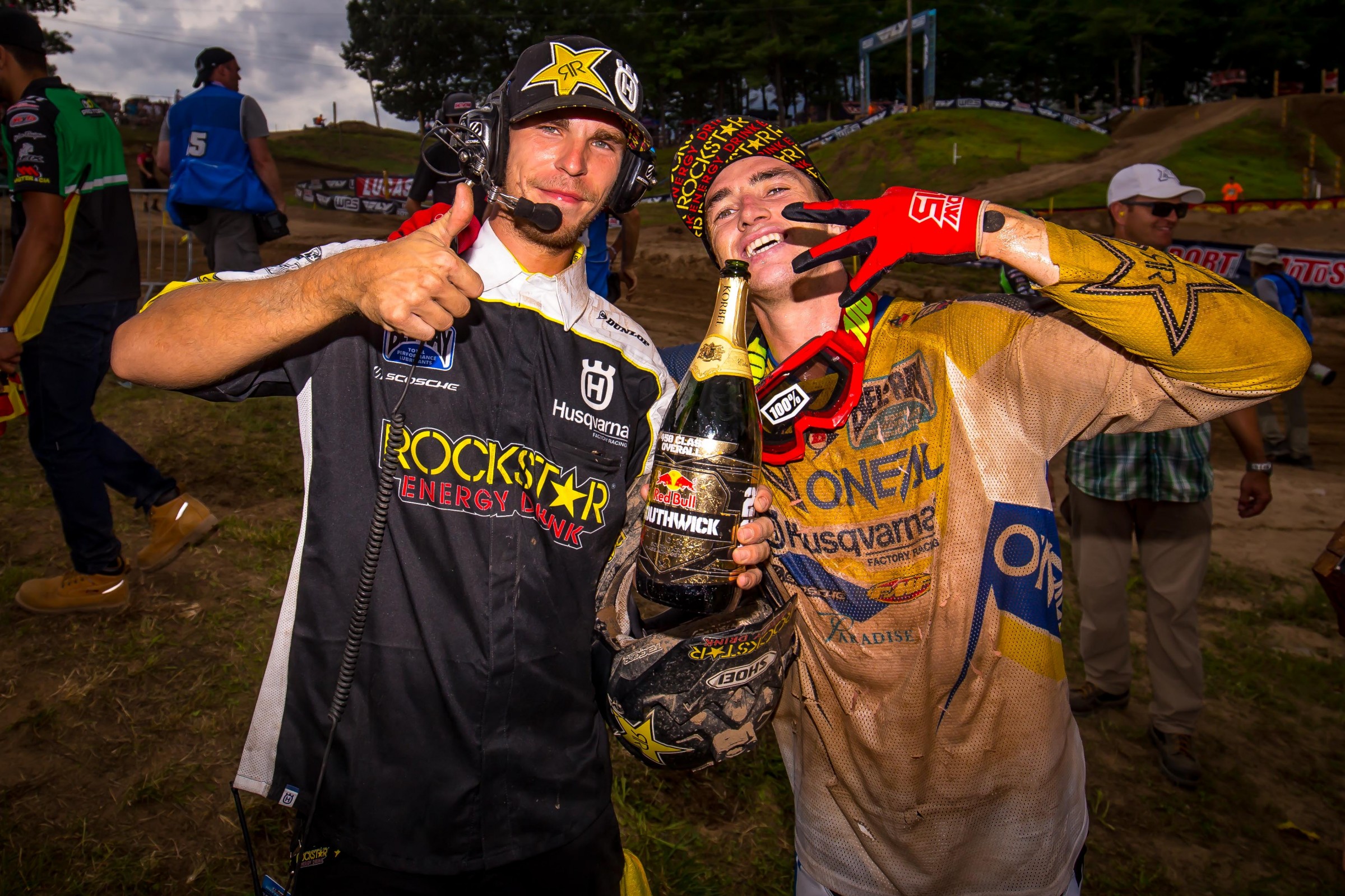 Wilson celebrates his first top three since 2011.