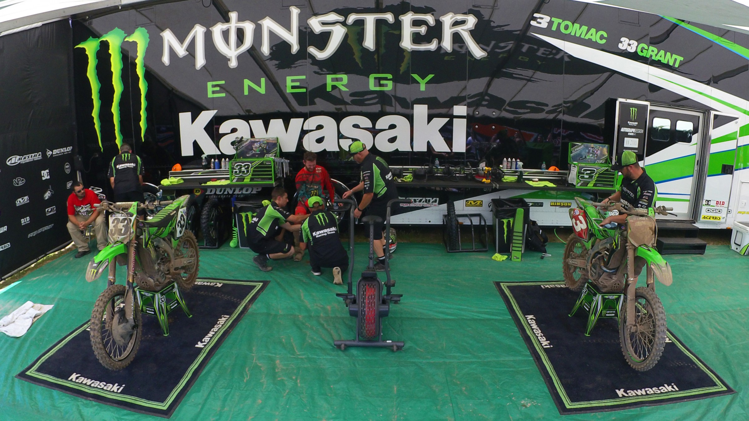Grant speaking with his team at Southwick.