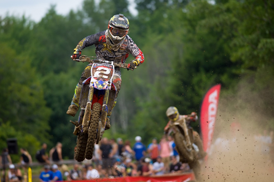 Rockstar Energy OTSFF Yamaha’s Matt Goerke will hang on to the red plate going into the next round.