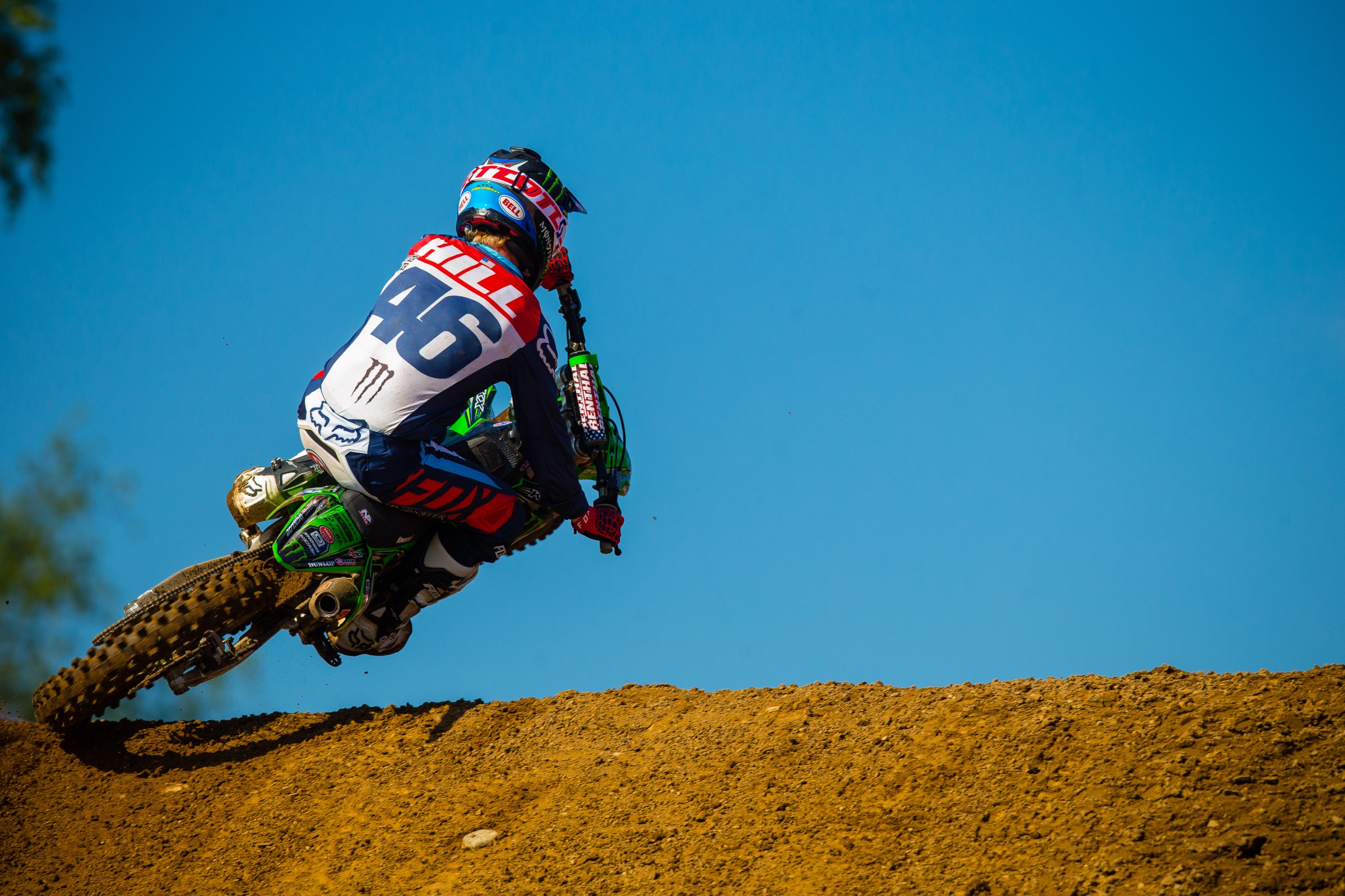 Hill's only top five finish this summer came in the second moto at RedBud.