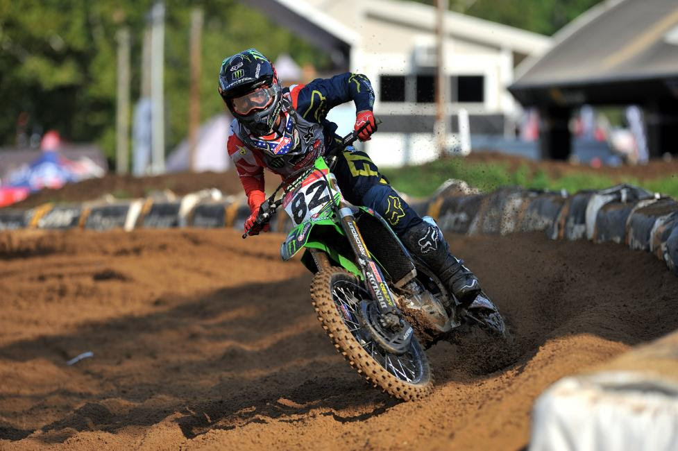 Garrett Marchbanks dominated the Schoolboy 2 (12-17) B/C class after grabbing the Bell Helmets Holeshot Award.