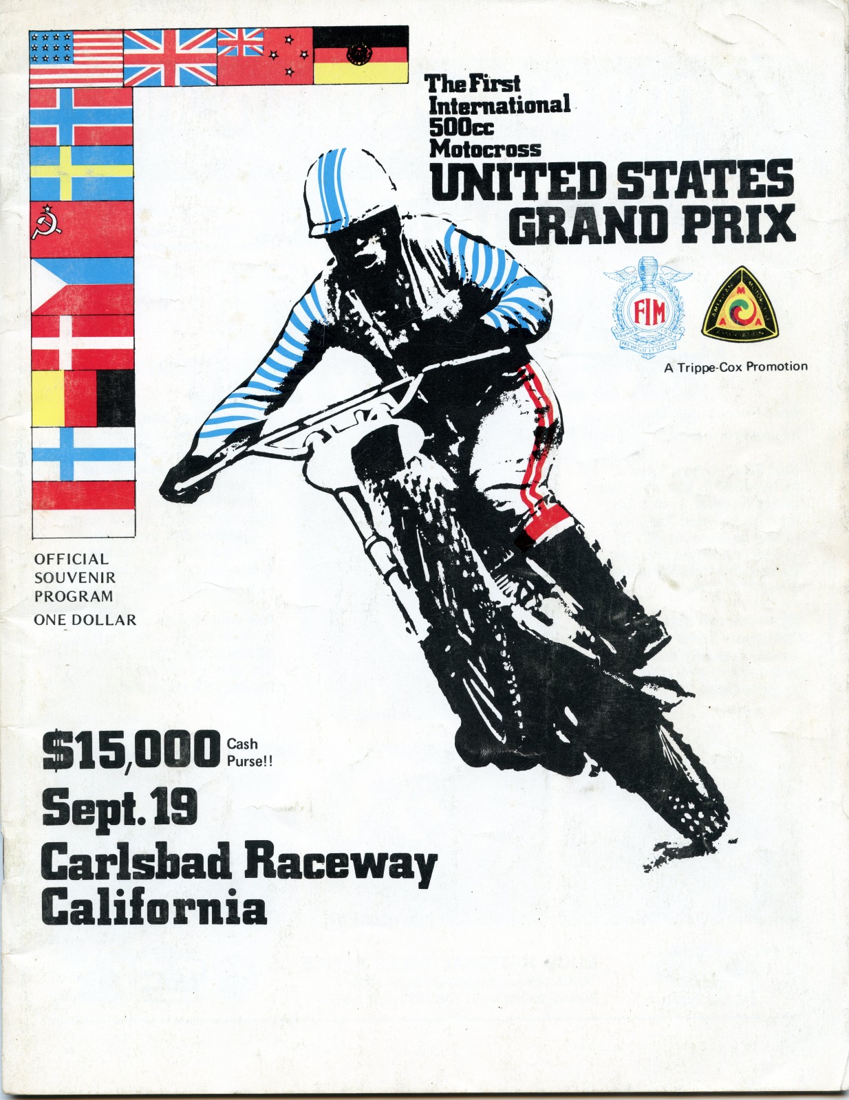 The souvenir program for the 1971 Trans-AMA/Grand Prix at Carlsbad.
