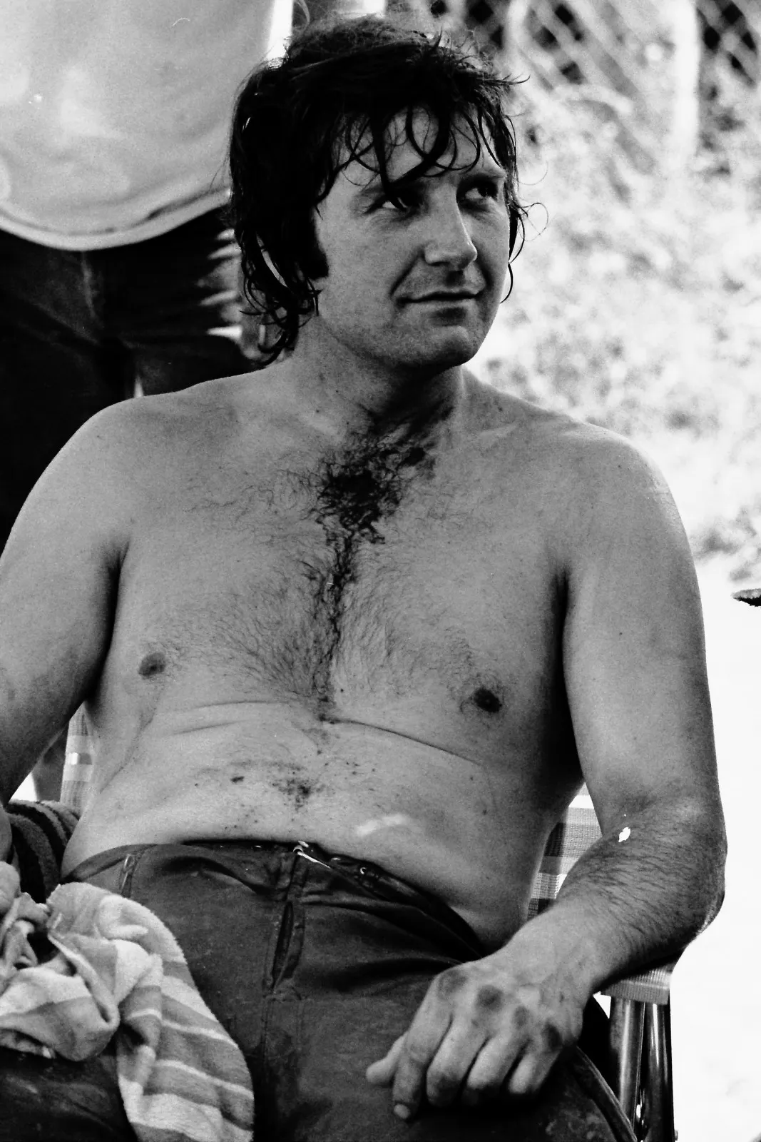 Believe it or not, the third-place finisher in the first moto in 1973, John Banks of Great Britain, was riding a BSA thumper.