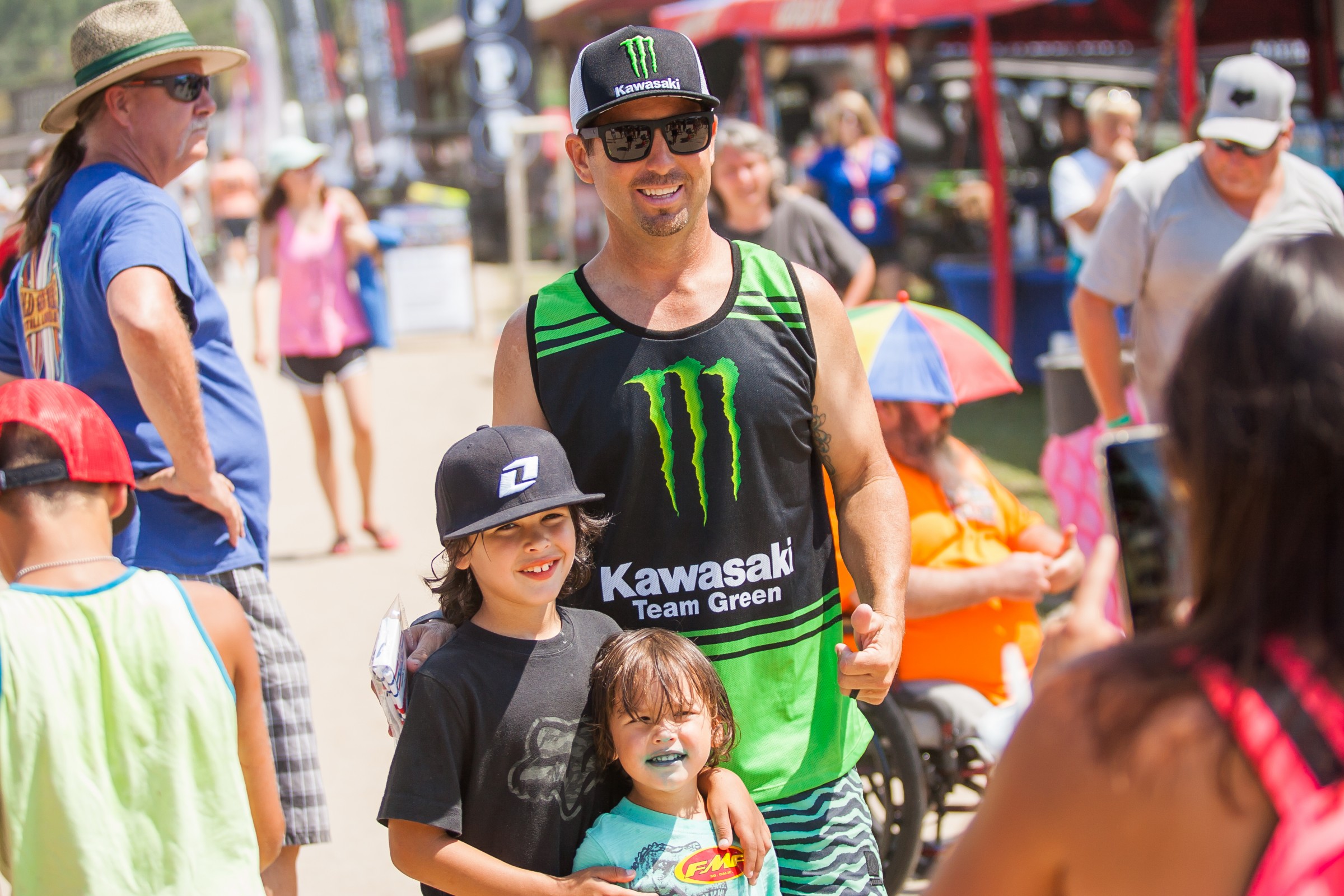 McGrath took some time to stroll through the pits and meet some fans.