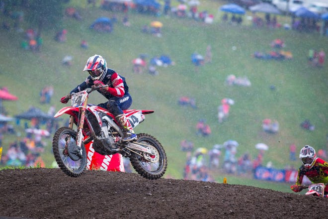 On the day he was named to Team USA, Cole Seely rode well in tough conditions for a third overall.