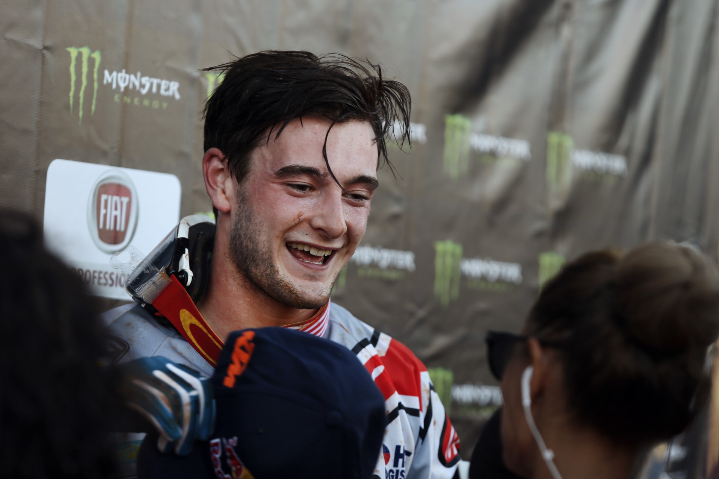 Jeffrey Herlings won the first MX2 moto and in the process clinched his third MX2 title.