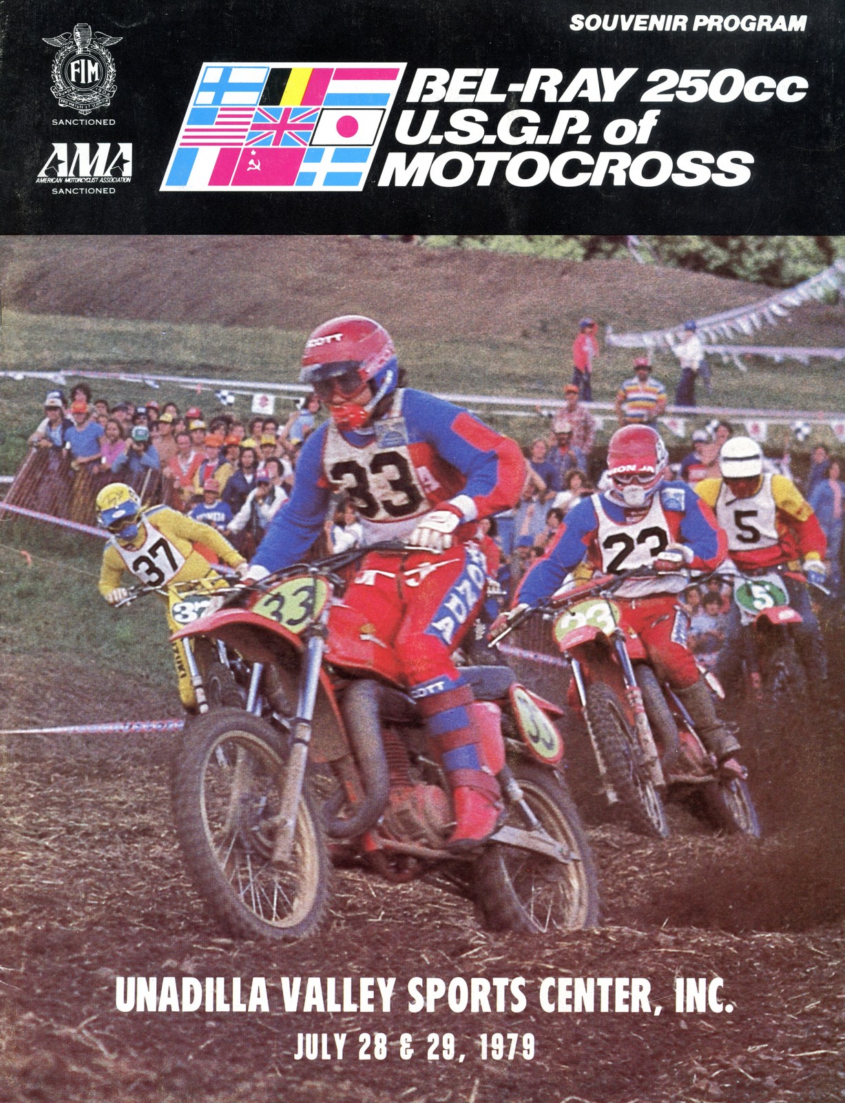 That's '78 winner Marty Tripes on the cover of the next year's Unadilla 250cc USGP program.