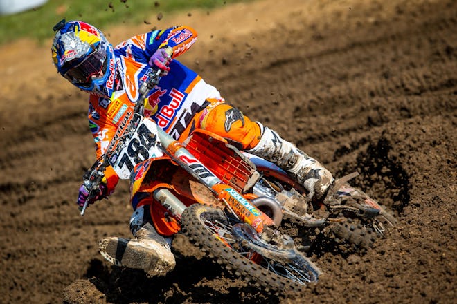 Herlings went 1-1 in his first-ever Lucas Oil Pro Motocross National.