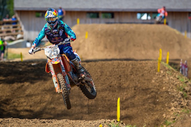 Musquin led for the majority of the second moto before making a mistake with two laps to go.