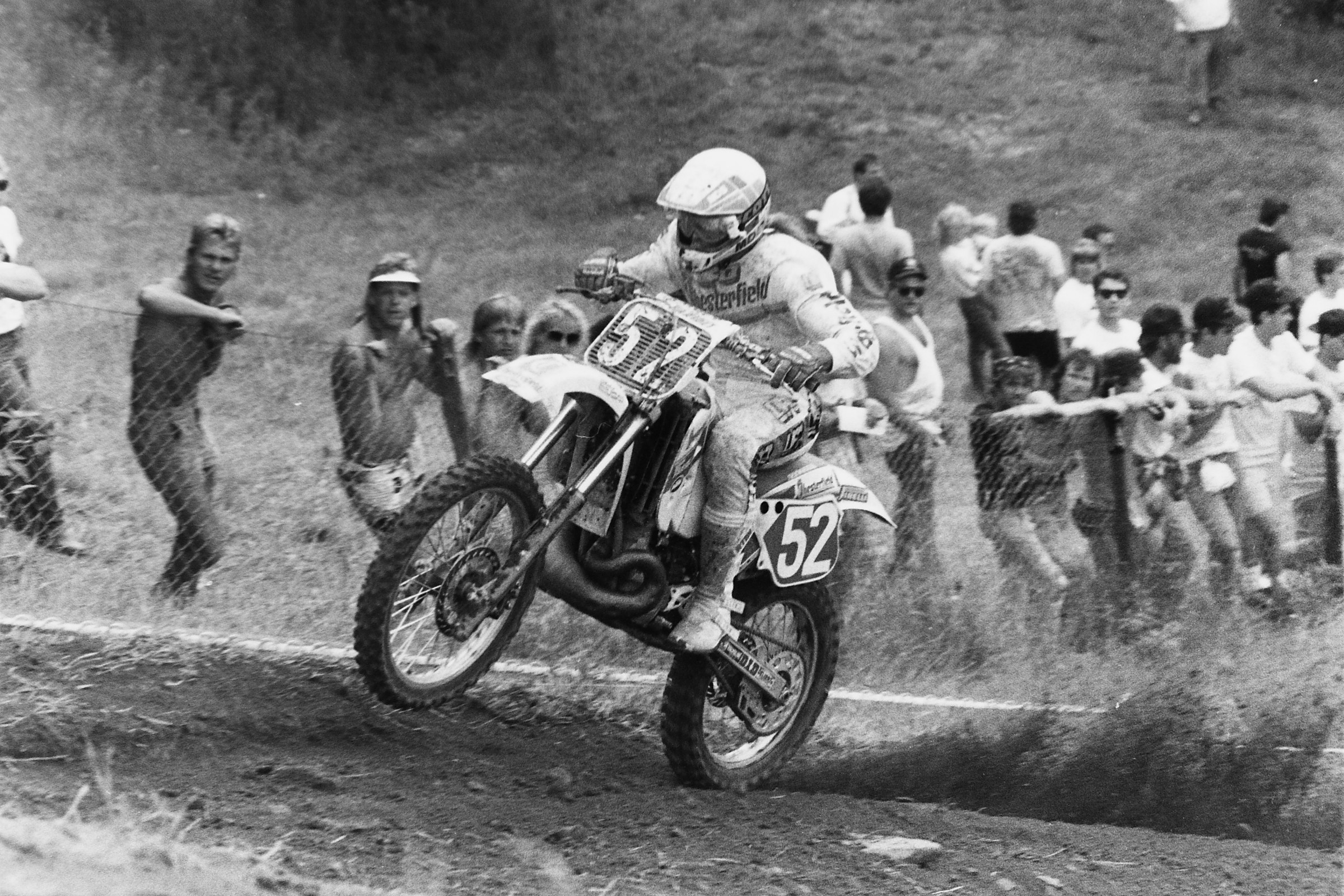 Trampas Parker (52) hoped to stay in the title hunt at Unadilla, but a shoulder injury caused him to pull out of the race.