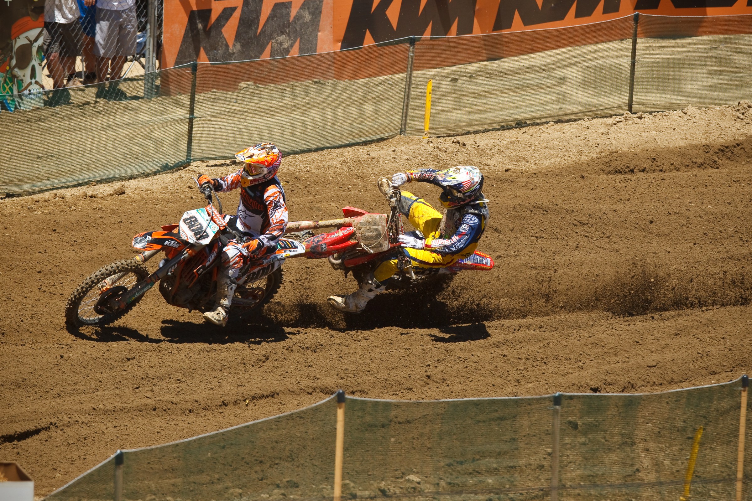 Townley wasn't pleased with Alessi after this take down left him sitting on the sidelines for the rest of the first moto.
