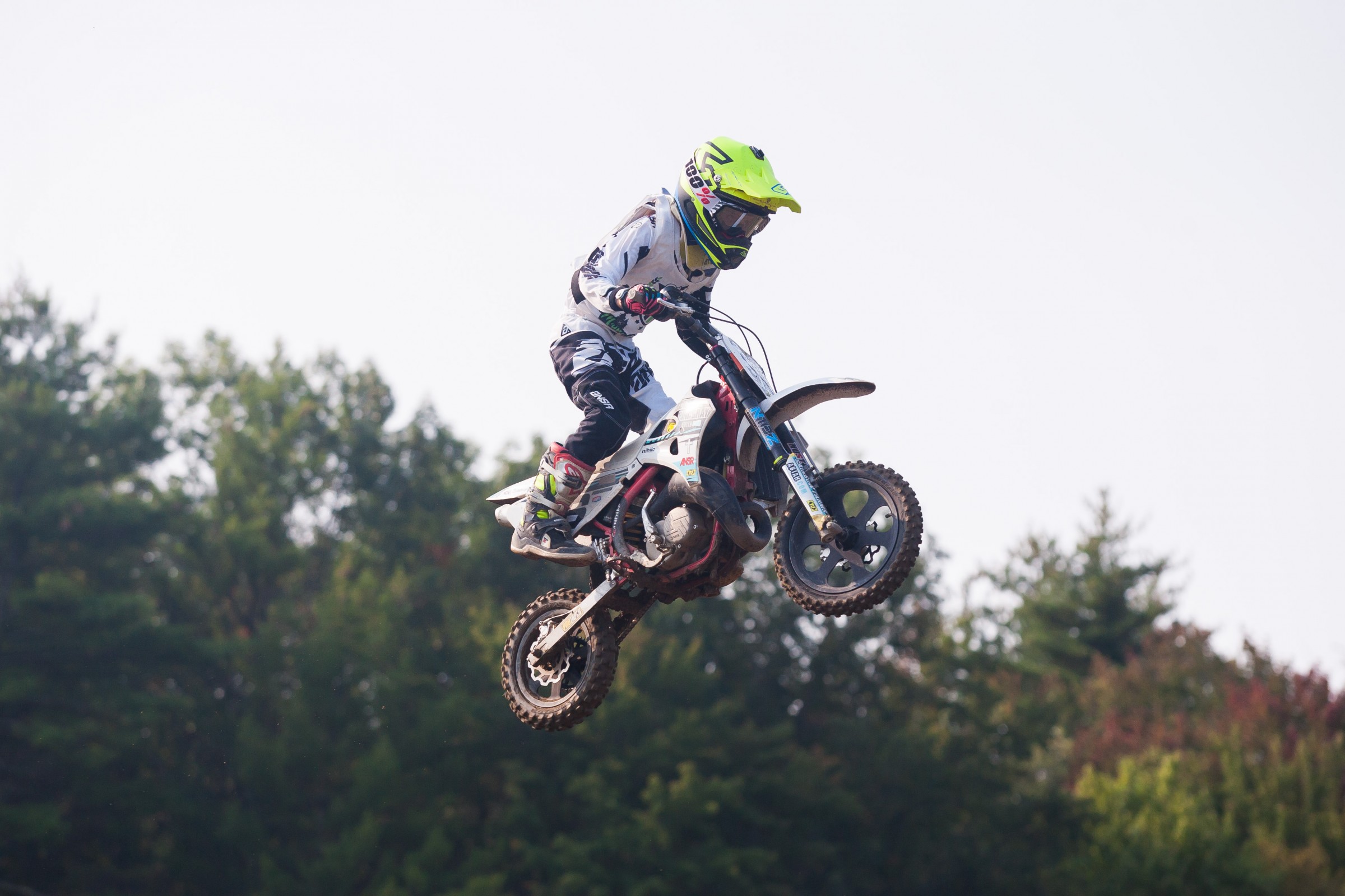 Richards jumping over a canyon.