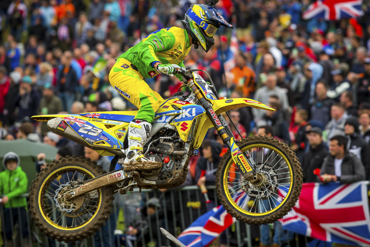 Lawrence lost the MX2 lead on the last lap to Osborne.