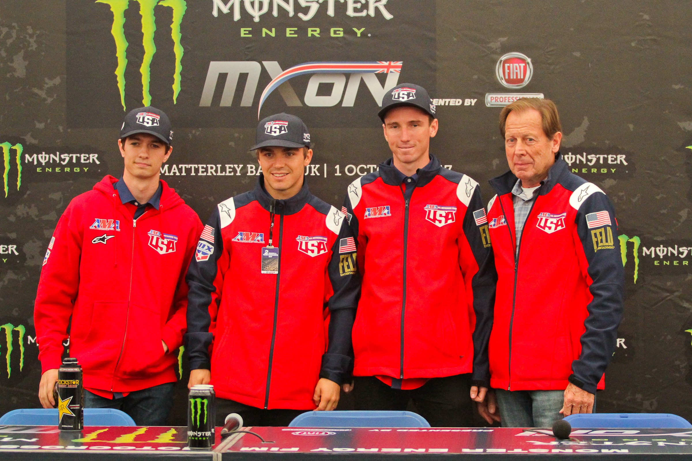 From left: Thomas Covington, Zach Osborne, Cole Seely, and Roger DeCoster.