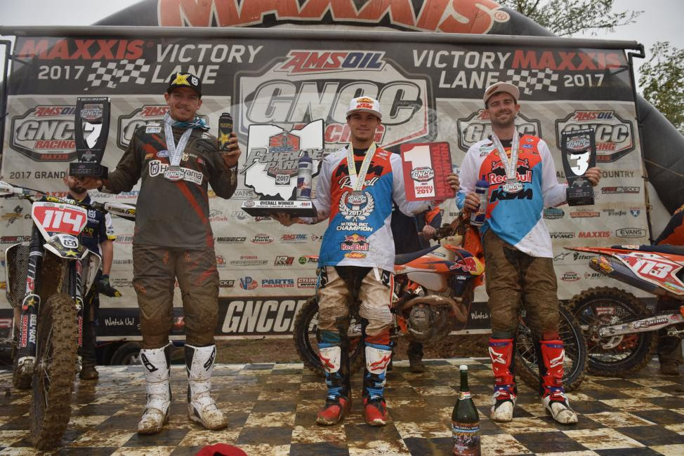 Overall podium: (2) Josh Strang, (1) Kailub Russell, (3) Russell Bobbitt.