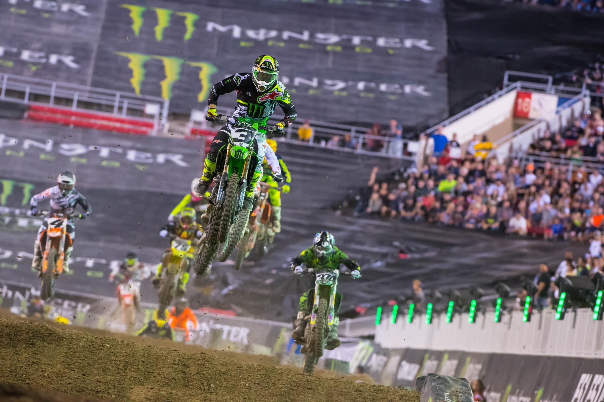 Eli Tomac will defend his Monster Energy Cup crown tomorrow in Las Vegas.