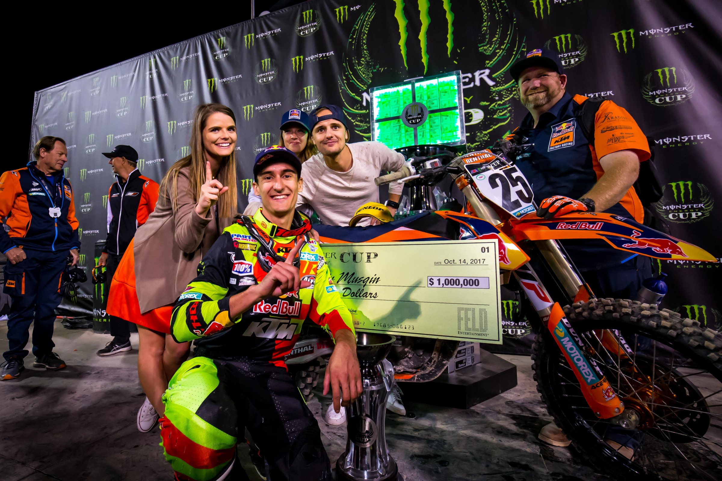 Musquin is only the second rider in history to win the Monster Million.