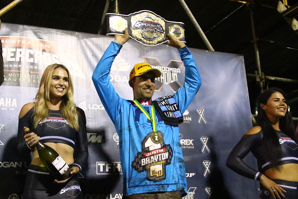 Justin Brayton captured a second straight Australian Supercross Championship.