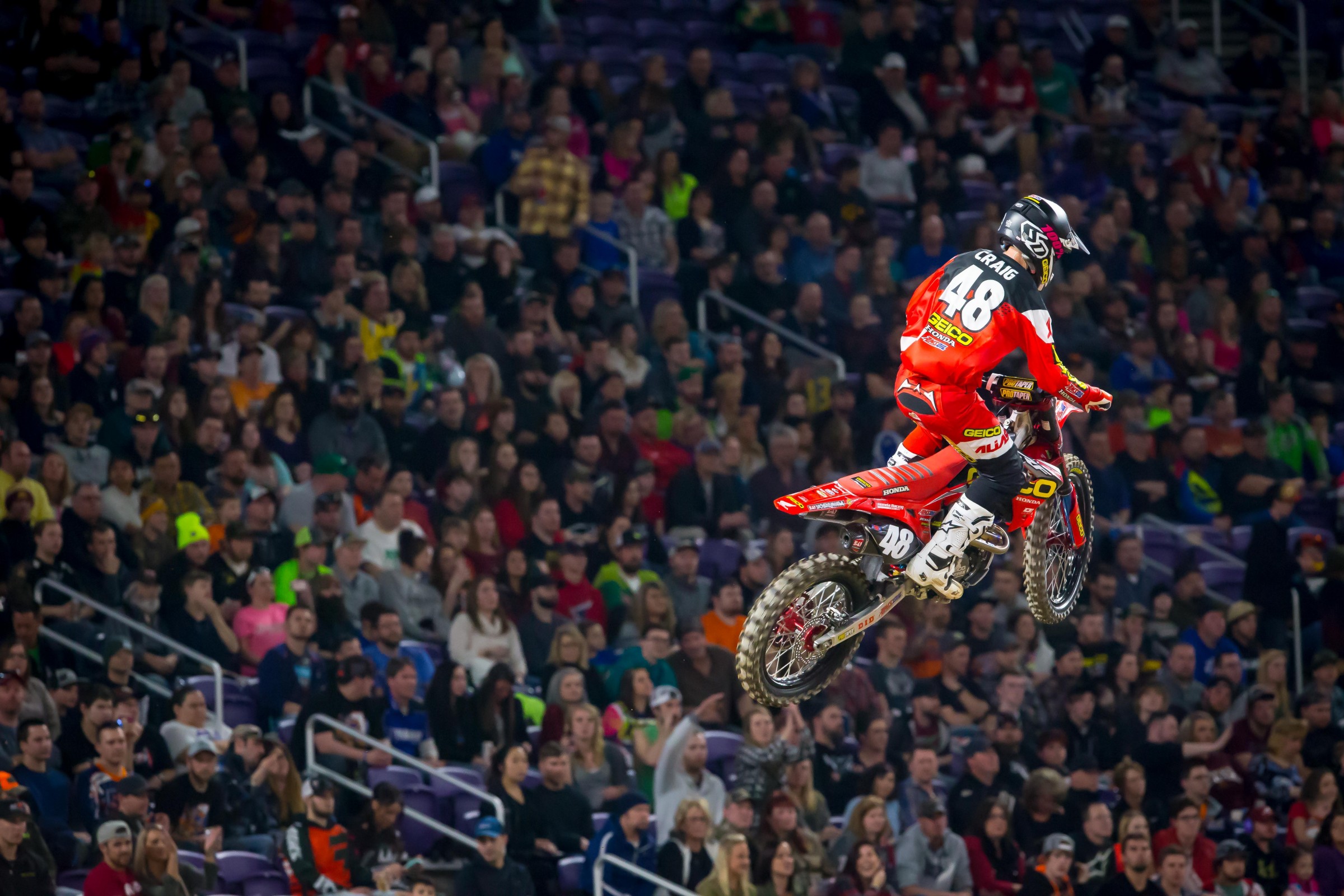 Craig finished sixth overall in the 250SX East Region in 2017.