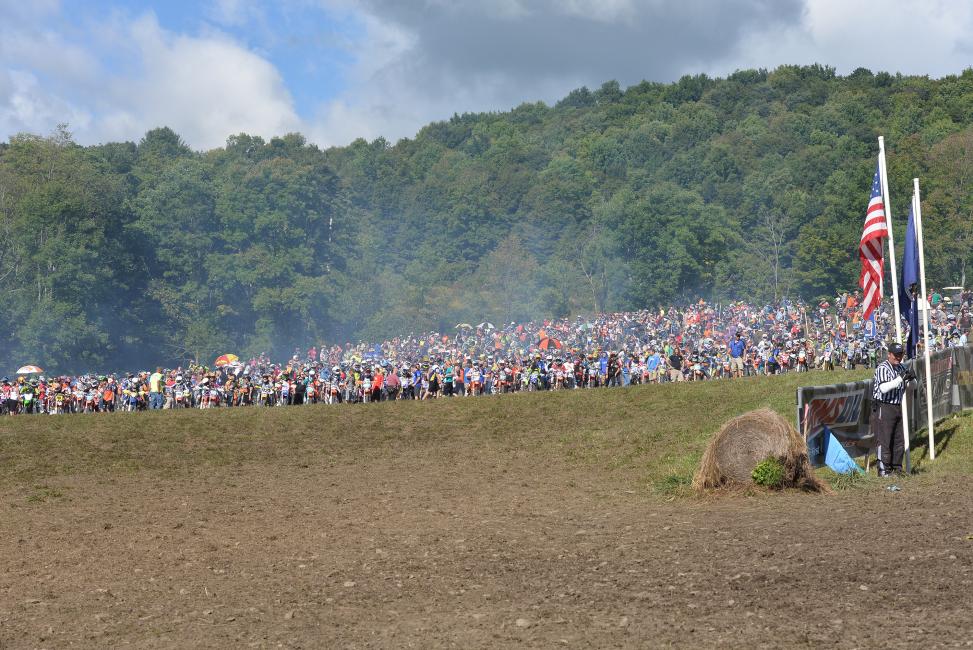 Now THAT is a full gate. Welcome to GNCC.