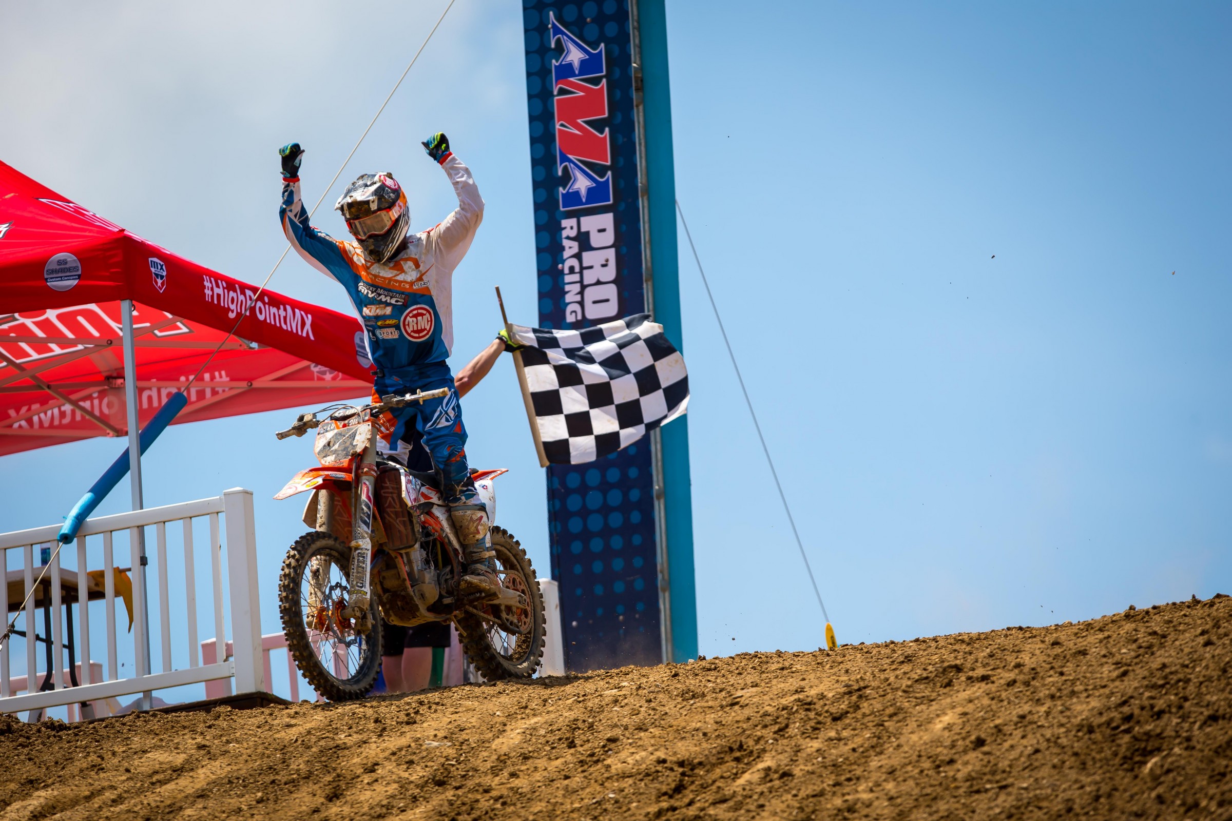 During his first year with the Rocky Mountain ATV/MC-KTM-WPS team, Baggett went on to take first place at High Point.