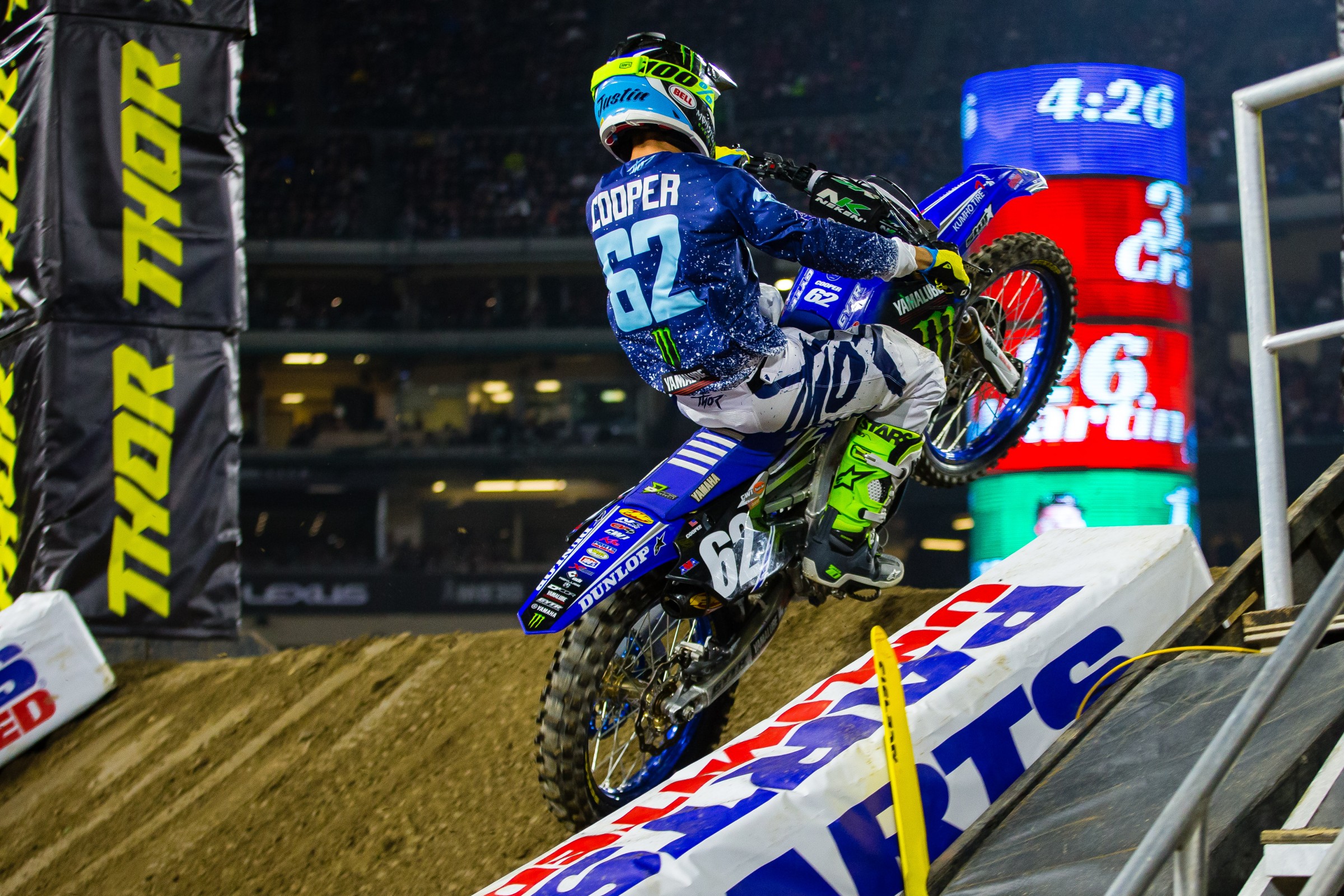 Cooper finished ninth in his supercross debut.