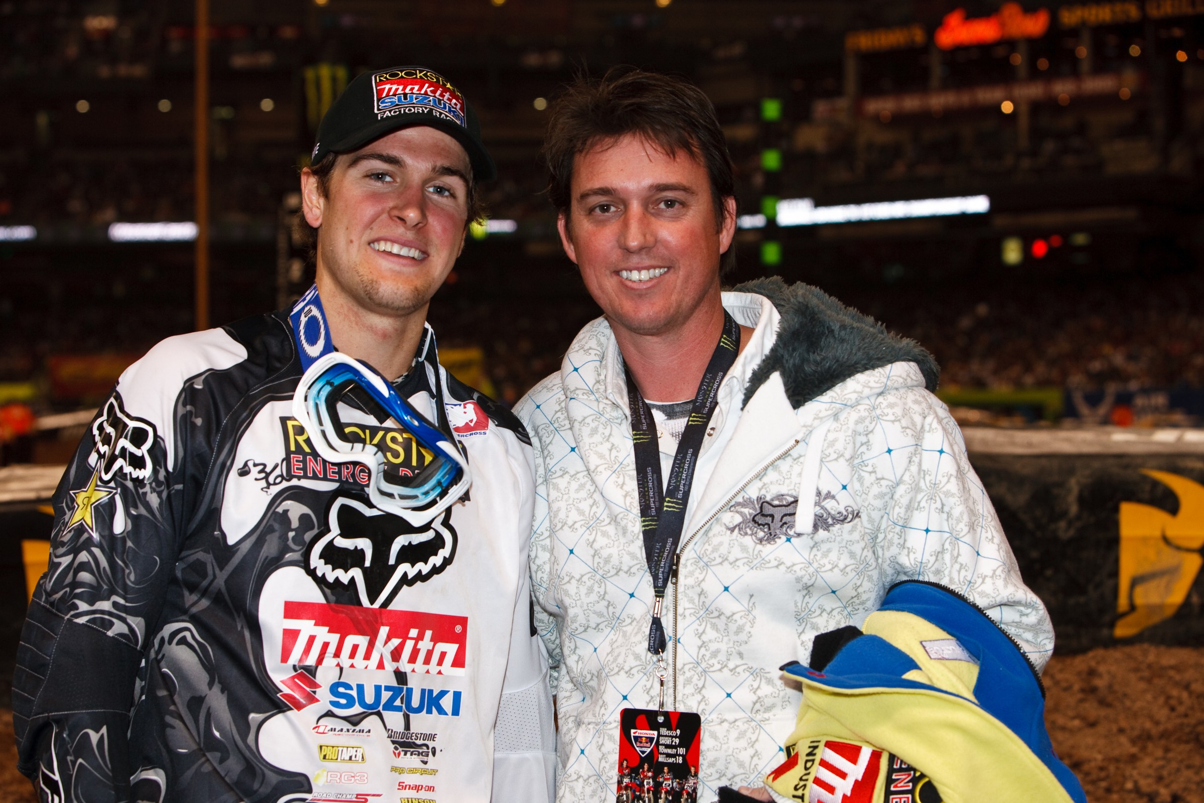 Ryan Dungey (left) sported Fox Racing gear in 2009.