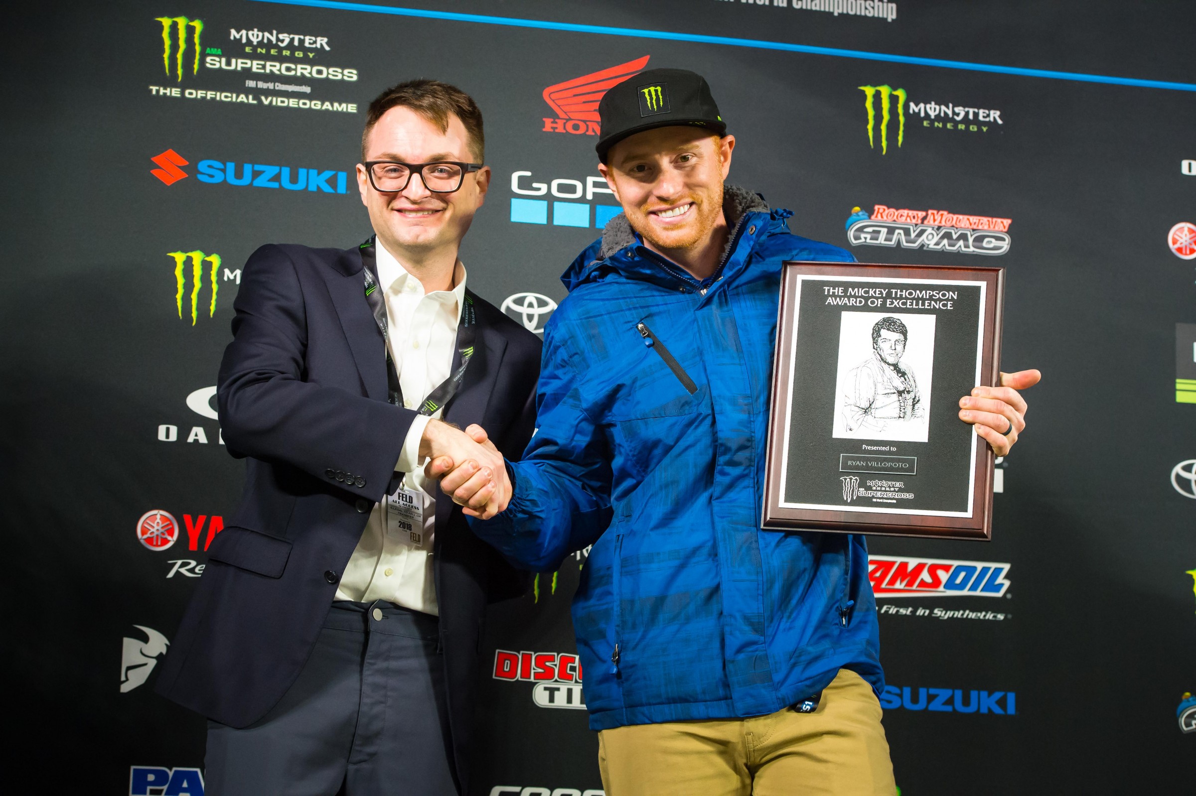 Villopoto also received the Mickey Thompson Award of Excellence last Saturday.