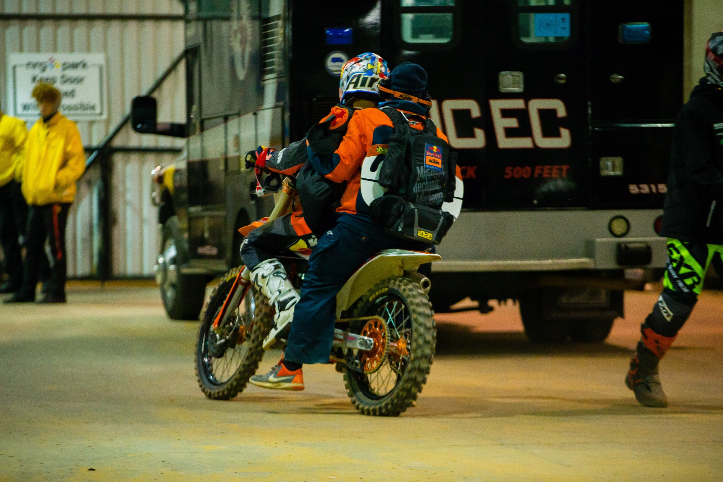 Musquin rode off the track after crashing hard in the heat and did not return.