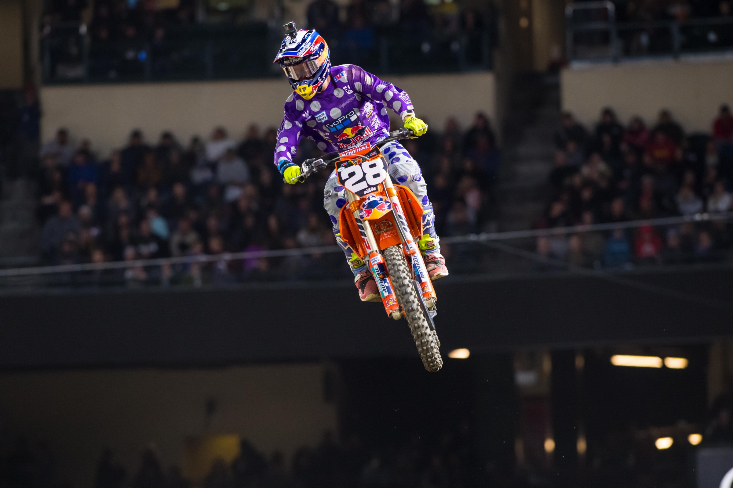 McElrath is tied with Joey Savatgy as the current points leader for 250SX West.