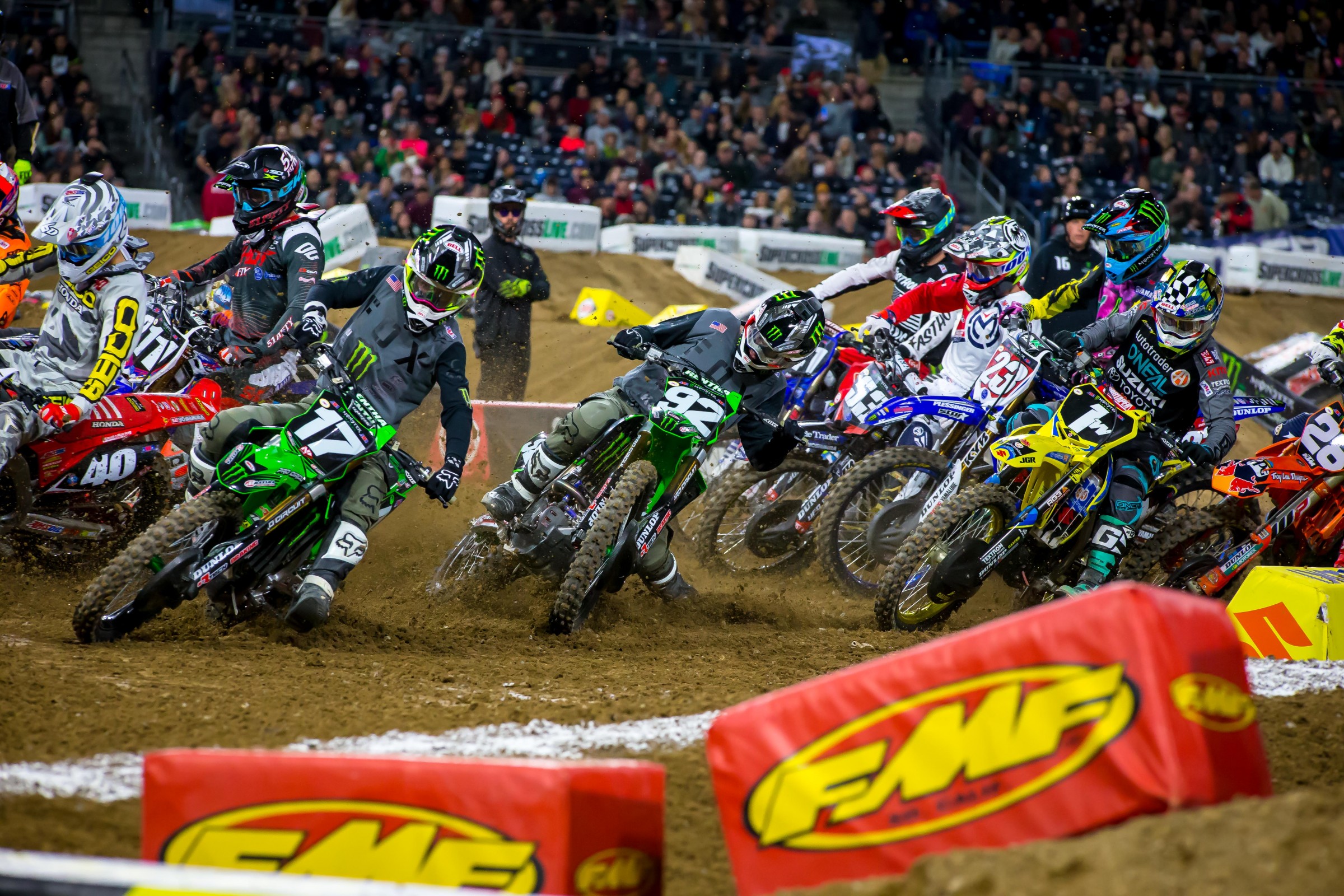 Adam Cianciarulo and Joey Savatgy were killing the starts all day.