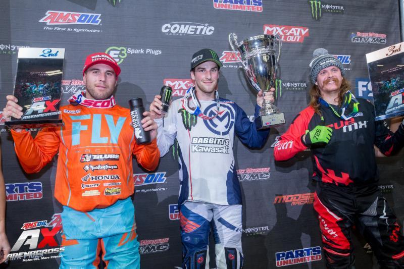 Jacob Hayes captures the Amsoil Arenacross points lead with a dominating victory in Madison, Wisconsin, on February 10.