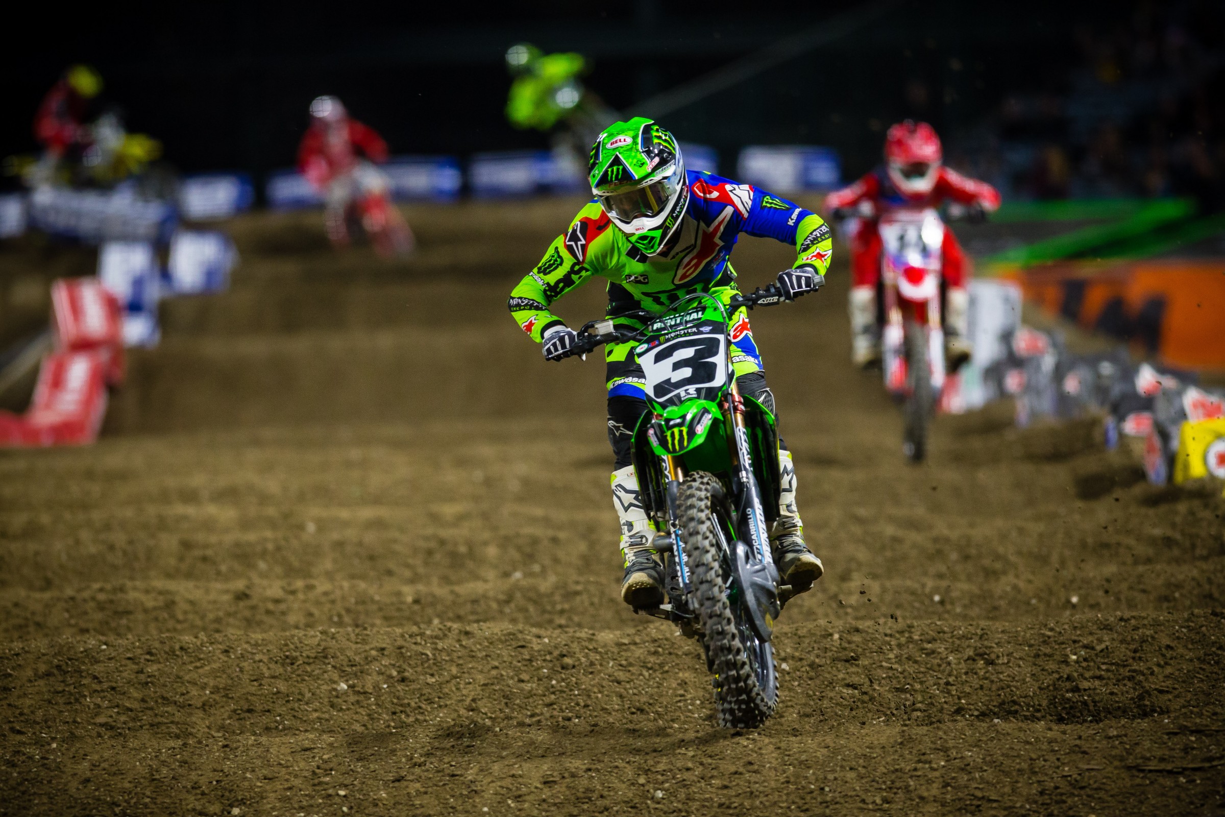 Tomac grabbed the win at Anaheim 2 after missing the main the previous weekend in Houston due to injury. Can he get another comeback win in Arlington after pulling out of the main in San Diego?
