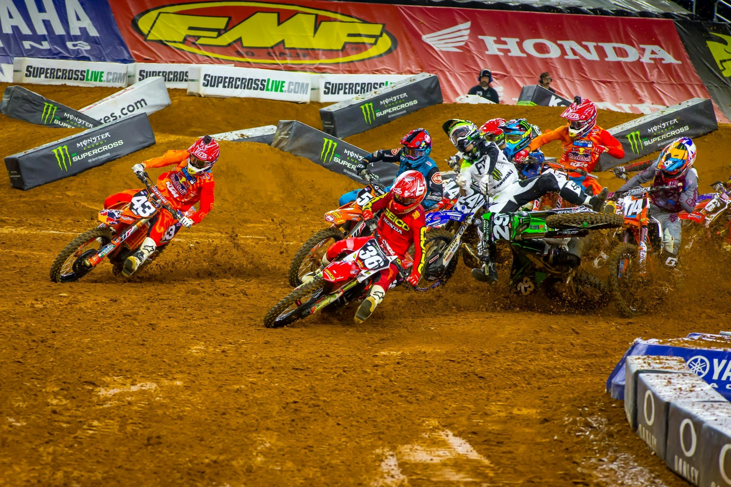 Photo Sequence: Arlington 250SX Main Event First Turn Crash