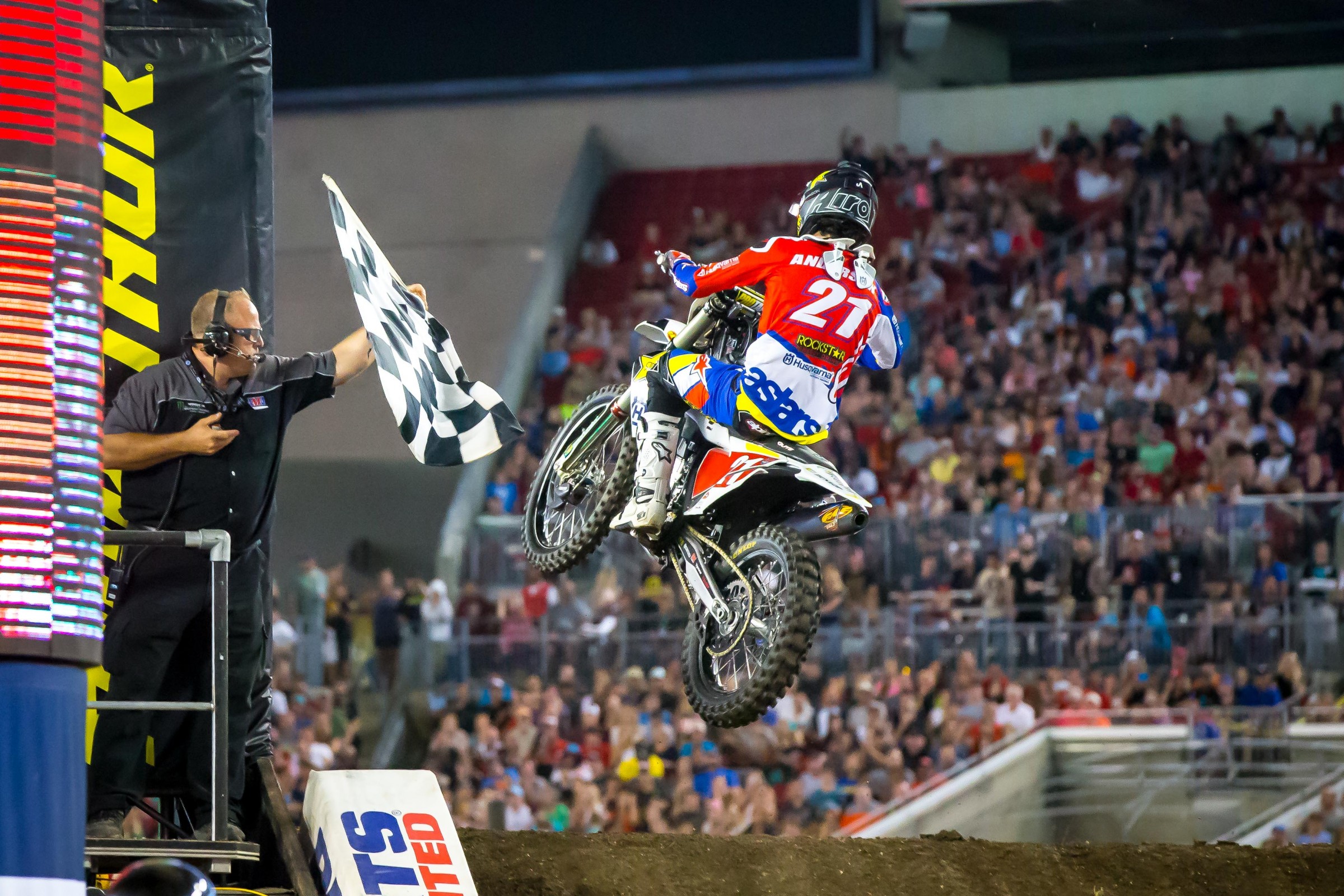 Anderson currently leads in overall points standings by 39 points.