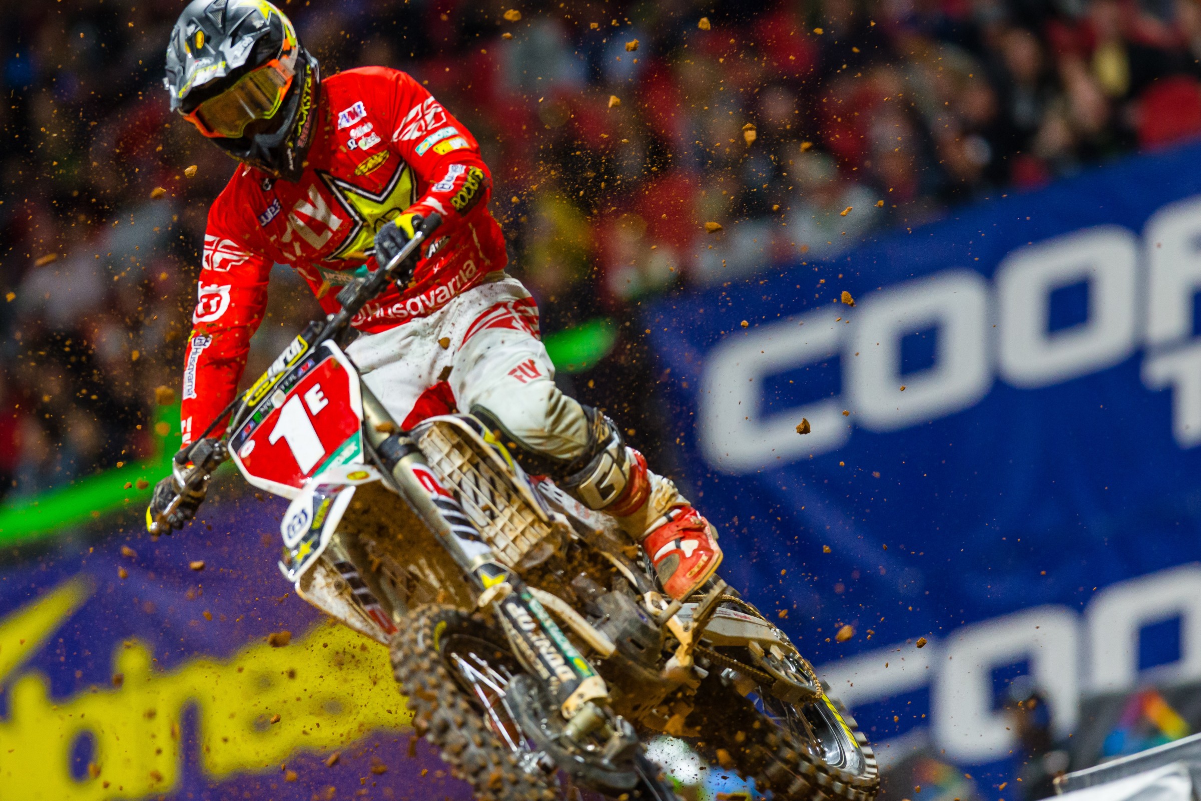 Osborne won the first 250SX main, but finished second overall.