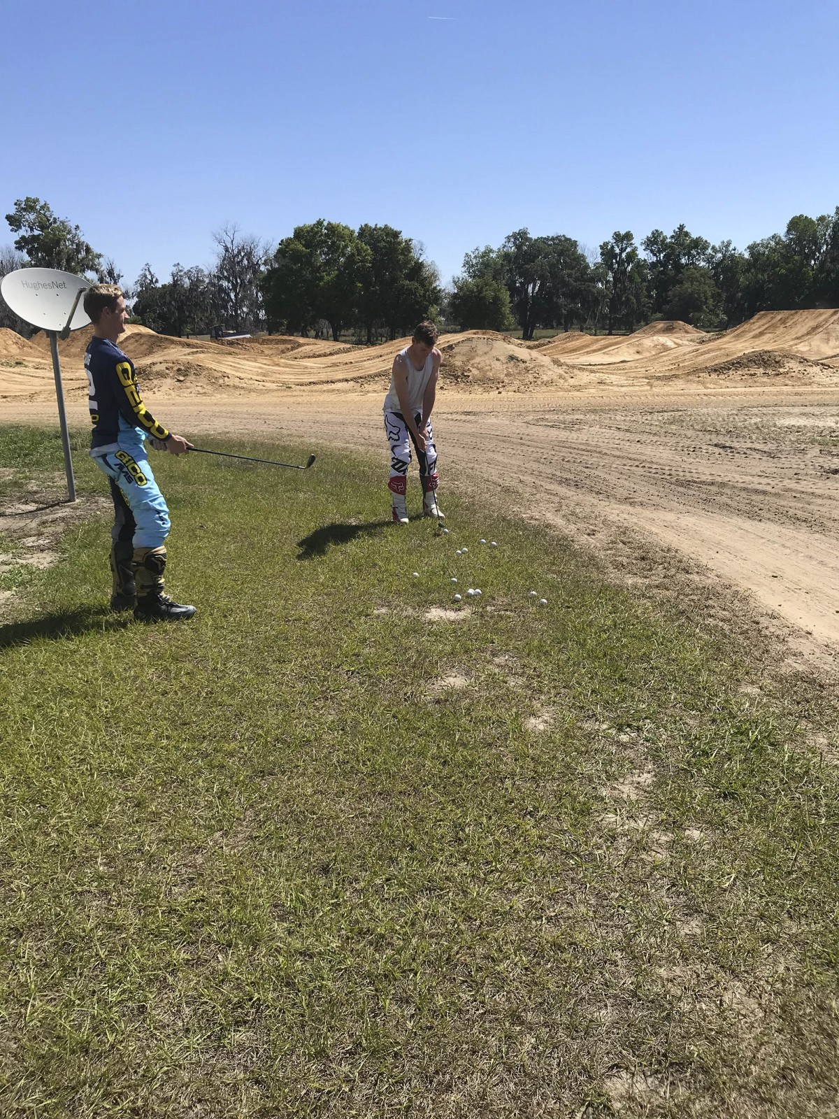 Riders take their golf game very seriously.