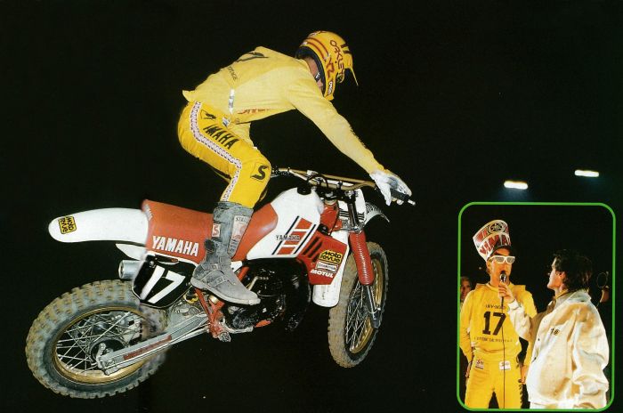 Rick Johnson in France for the first Bercy Supercross.