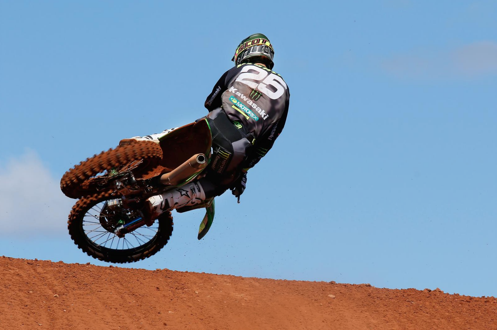 Monster Energy Kawasaki's Desalle placed third behind the Red Bull KTM duo Cairoli and Herlings.