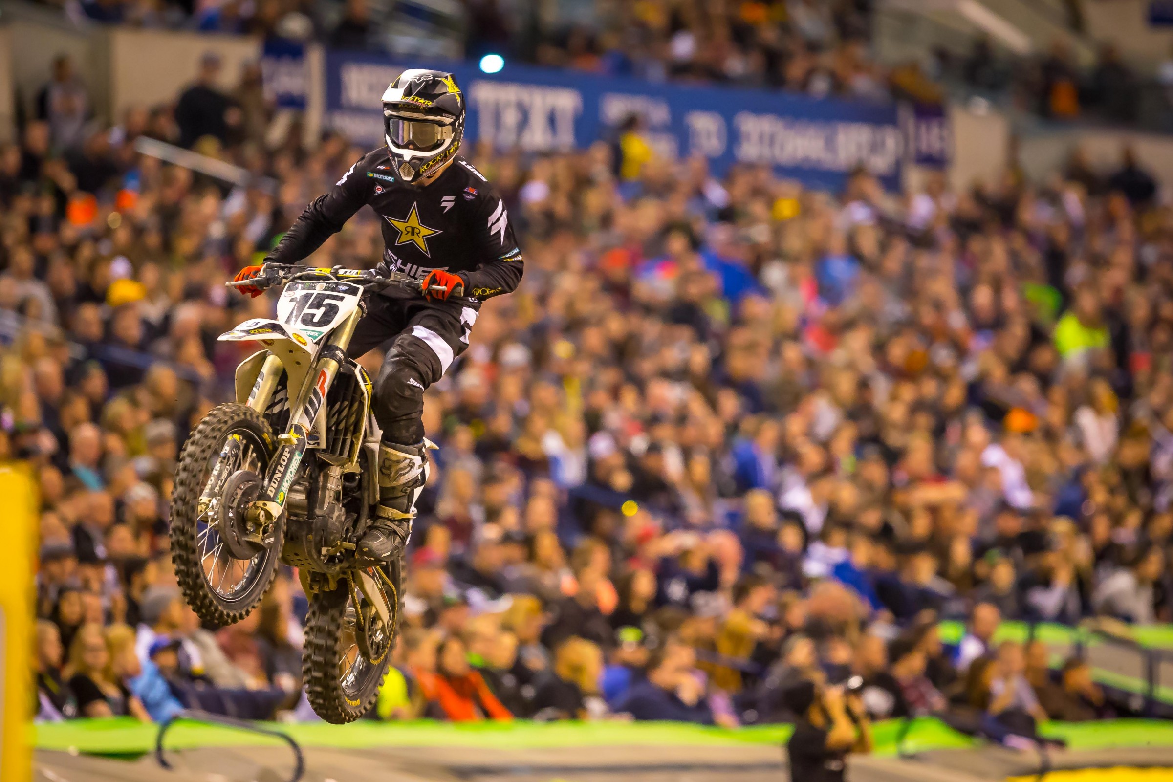 Wilson made the 450SX podium for the first time at Indianapolis.