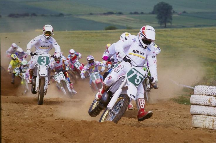Donny Schmit (75) leads Alex Puzar (3) and fellow American Trampas Parker (1).