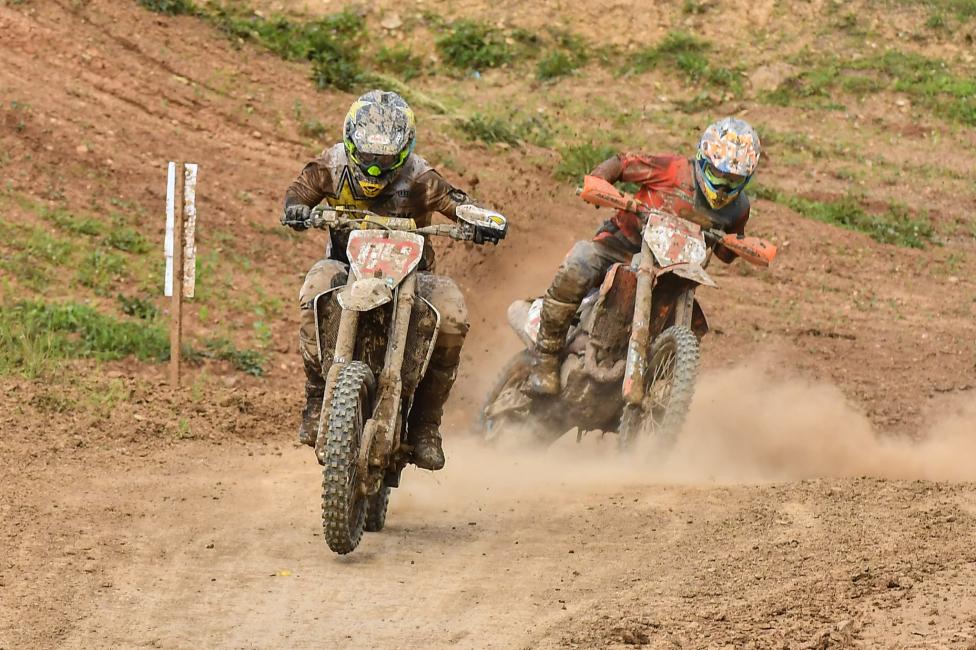 Josh Strang (#114) and Kailub Russell (#1) had a battle going on the last lap of the race this past Sunday.