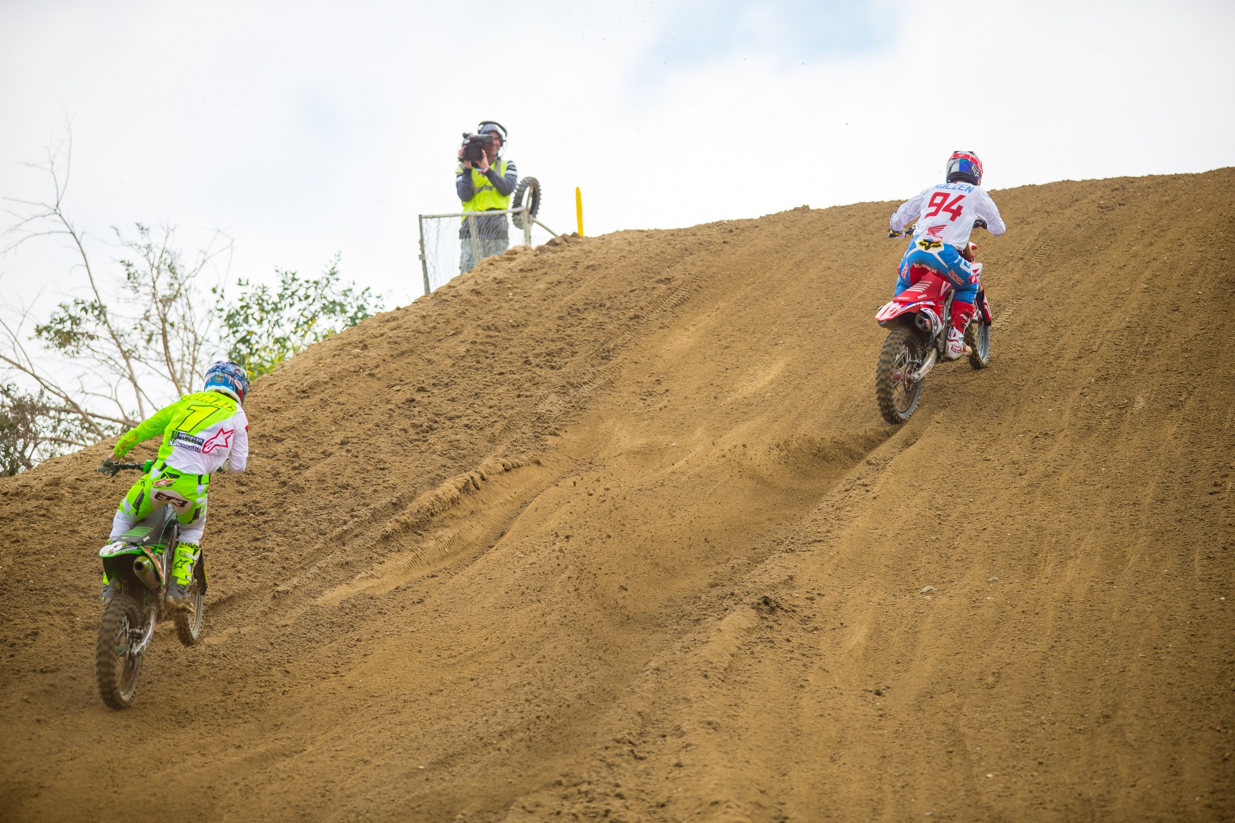 Roczen led seven laps in the first moto before eventually finishing third.