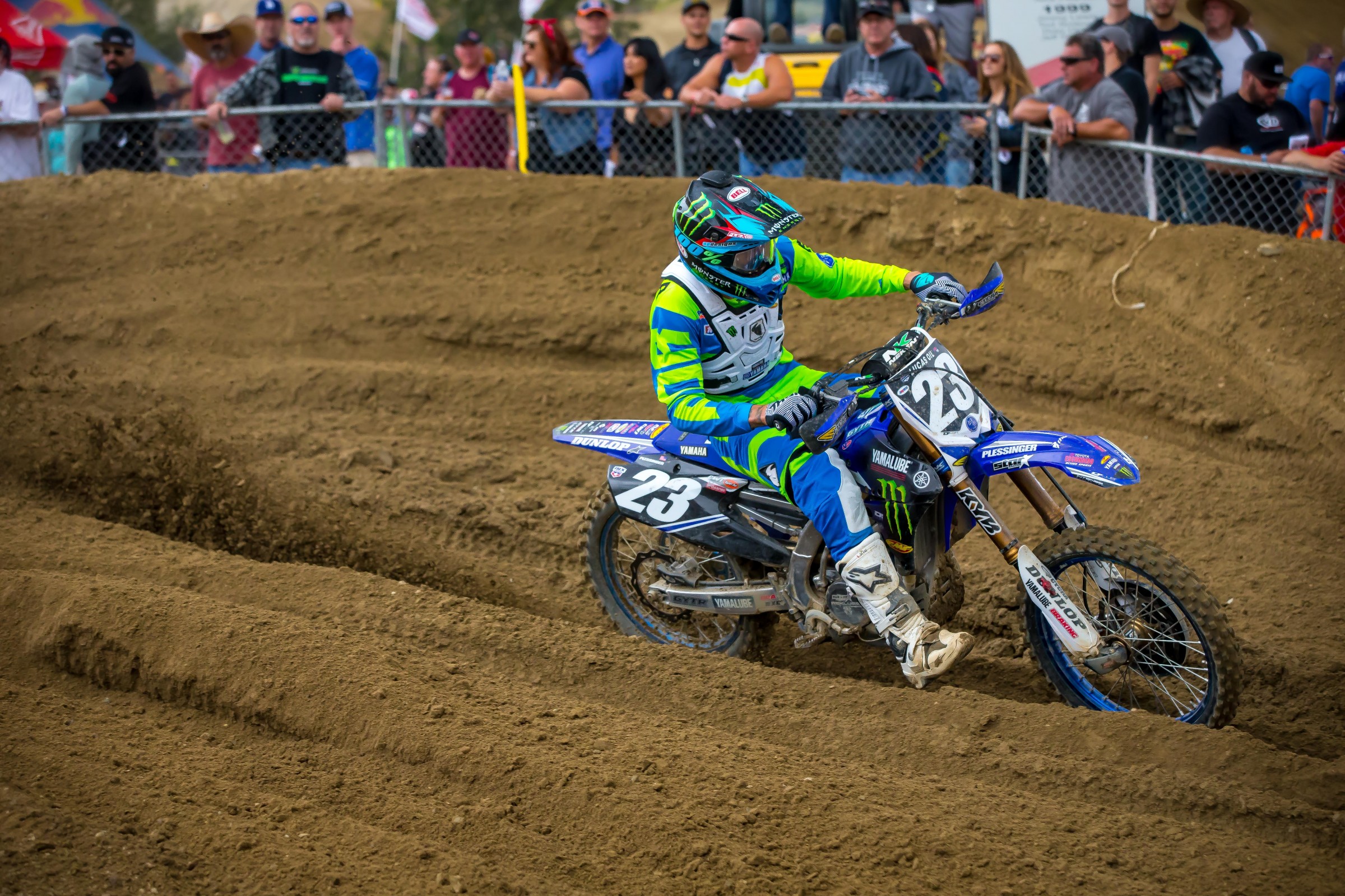 Plessinger took both moto wins at Glen Helen, tying him in points with Zach Osborne.