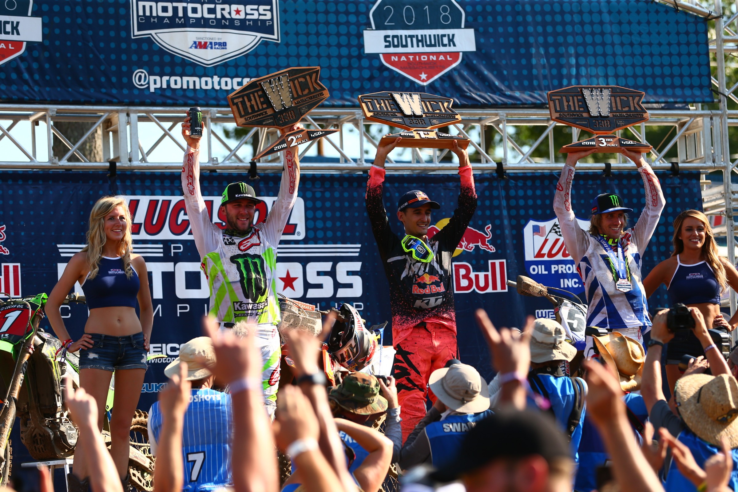 The 450 podium at Southwick.
